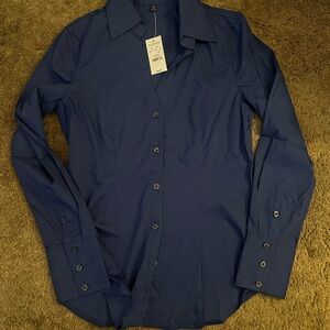 Women’s Navy Blue Dress Shirt